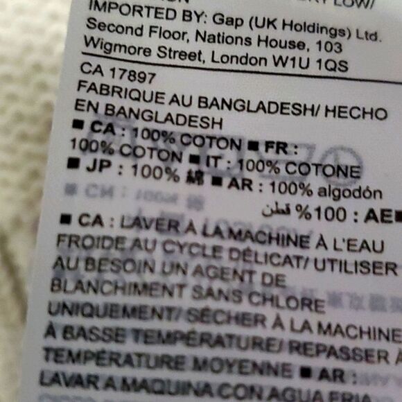 Gap Boho Retro Cream Deep V-neck Oversized Knitted Longline Sweater Vest - Picture 8 of 8